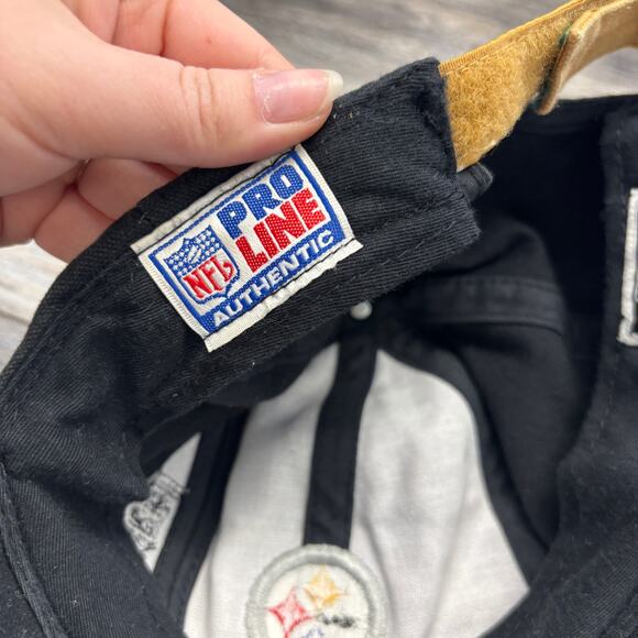 Vintage Puma NFL Pro Line Pittsburgh Steelers Black Brown Men One Size - Picture 5 of 9